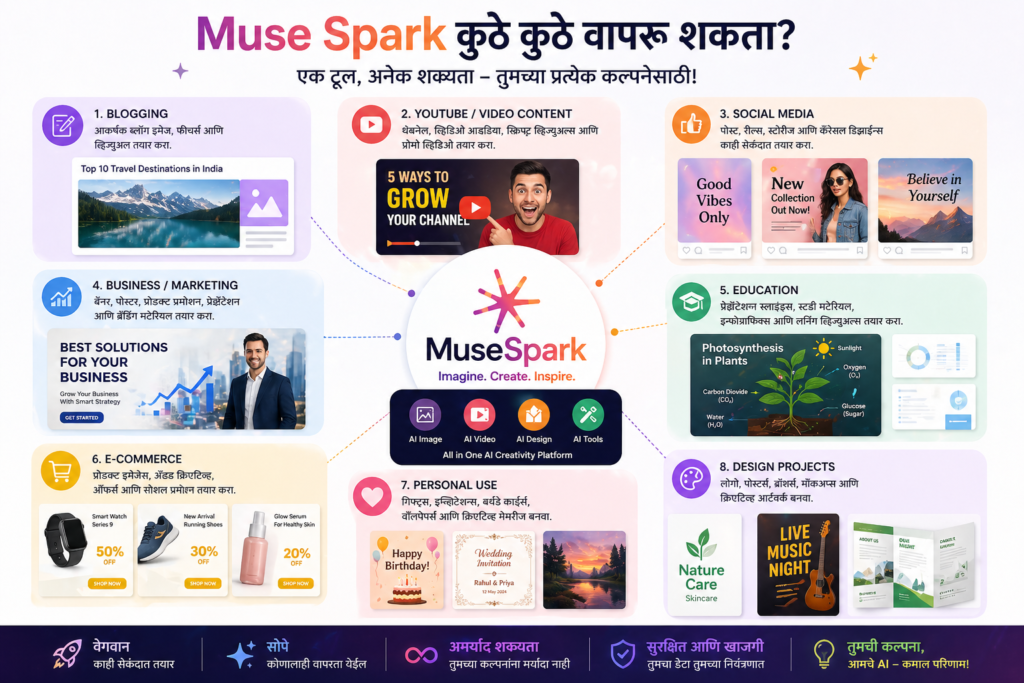 Muse Spark कुठे कुठे वापरू शकता 