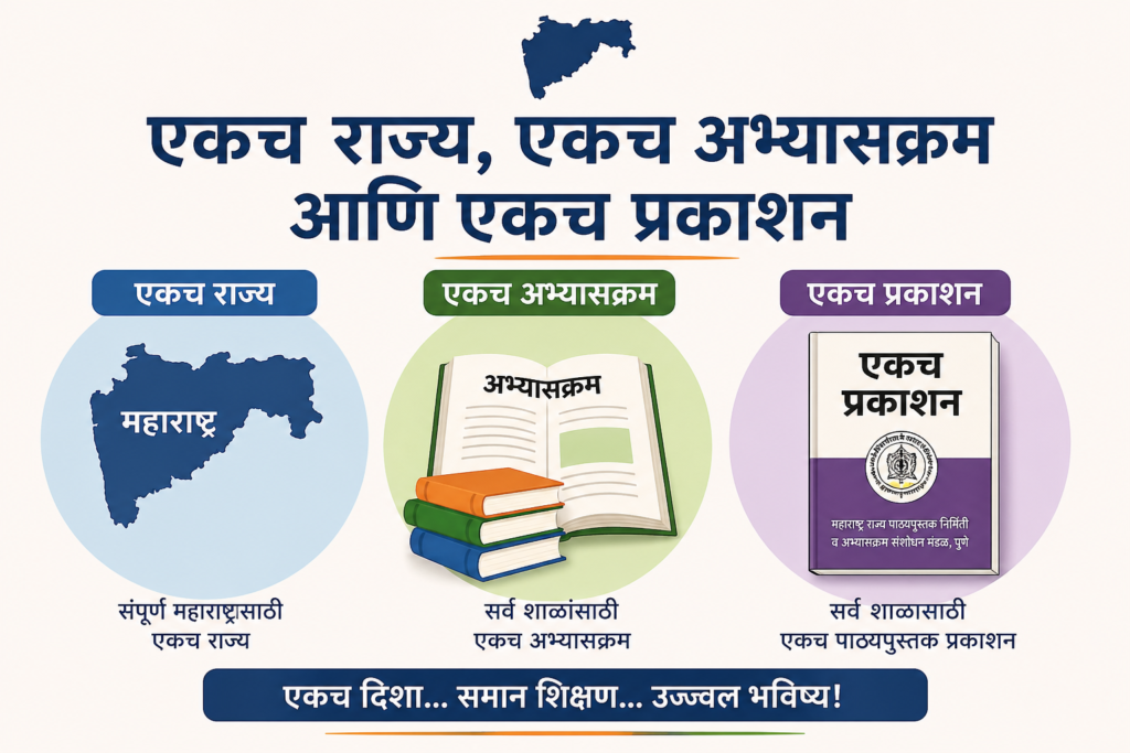 एकच राज्य एकच अभ्यासक्रम आणि एकच प्रकाशन