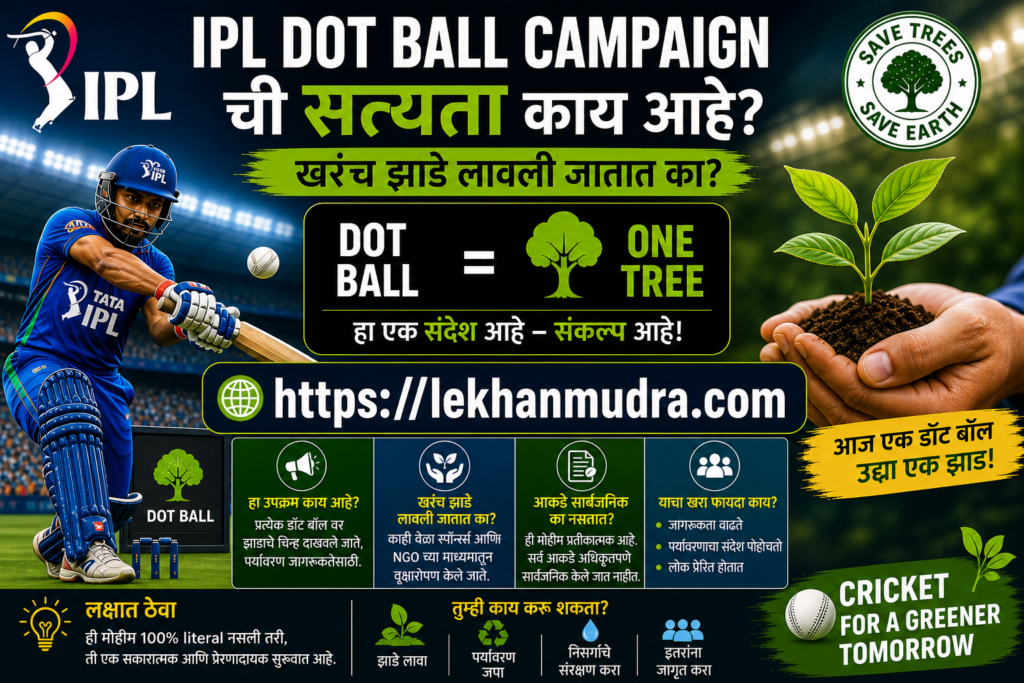 IPL Dot Ball Campaign ची सत्यता काय 
